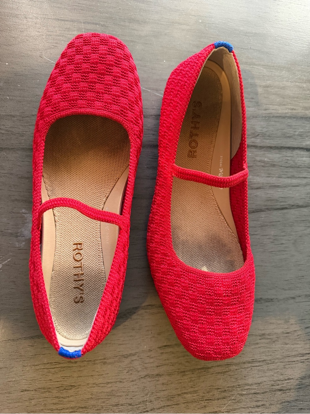 Rothy's Women The Square Mary Jane Flats - Lollipop Red Size 7.5 - Picture 3 of 6